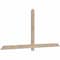 Ekena Millwork Eugene Smooth Timber Gable Bracket, Douglas Fir, 84"W x 38"H x 1 1/2"D x 3 1/2"F, 11/12 Pitch GBW084X38X0204EUG00SDF - alternate 2